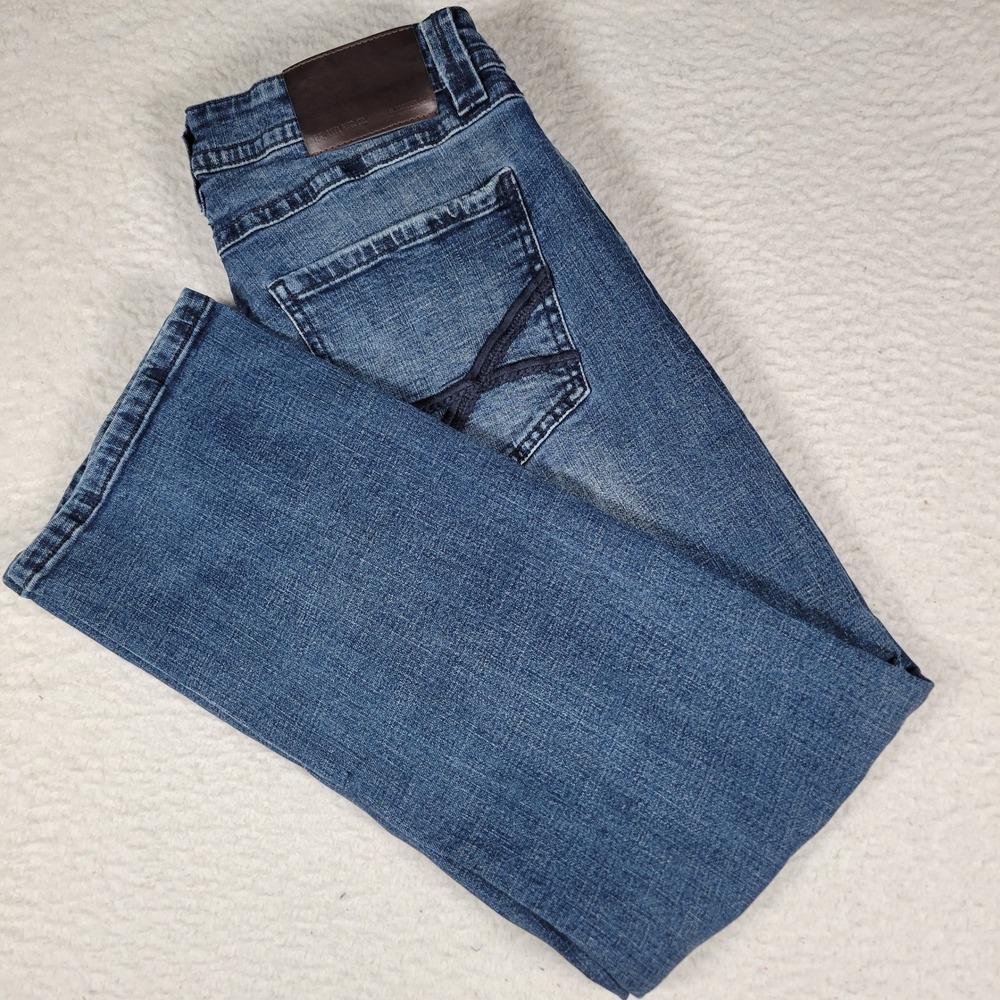 Axel Slim Bootcut Jeans Men 32x32 Blue Medium Wash Stretch Denim Casual